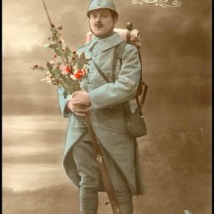 Archives et bibliothèque Abbeville. Un Poilu de la Grande Guerre, vous envoie ses souhaits sincères ! Bonne Année. CP07315.