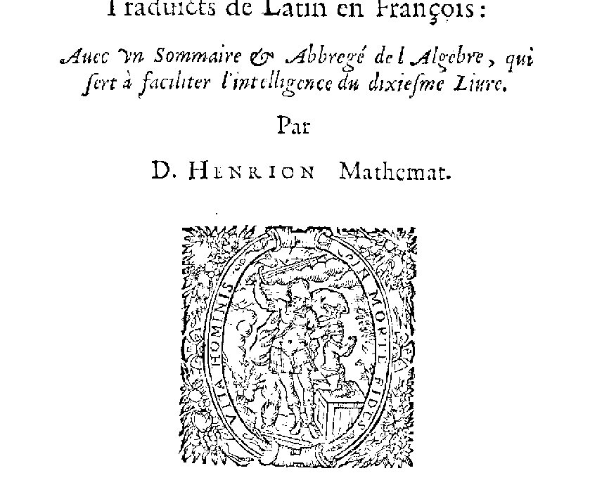 BU Université de Lille. Les quinze livres des Éléments d'Euclide. Henrion, D. (1615).