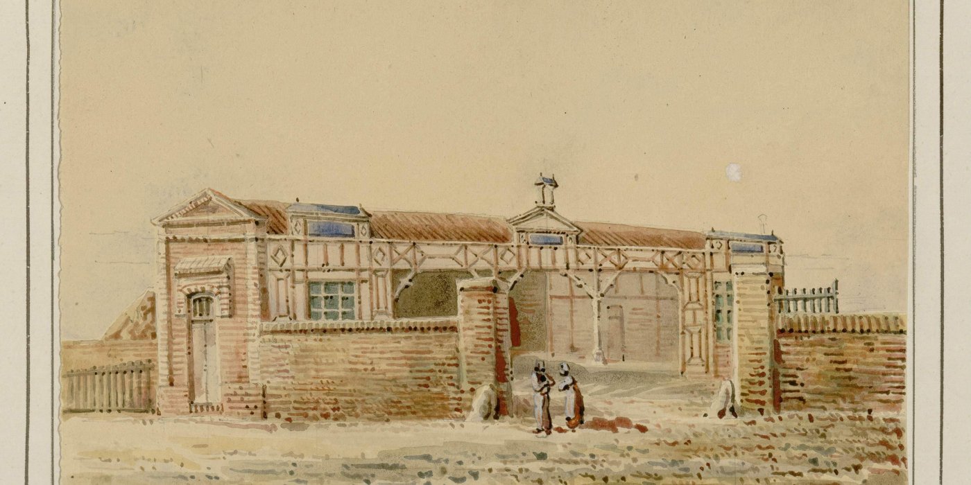 Archives et bibliothèque Abbeville. Halle au poisson à Cayeux-sur-Mer. St.V. 226.