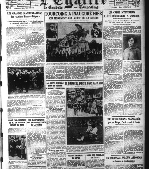 La Grand-Plage. L’Egalité de Roubaix-Tourcoing du 18 mai 1931. Journal de presse locale ancienne, 1895-1940.