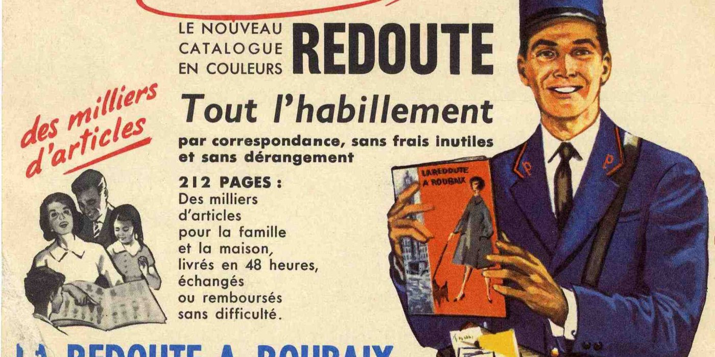 La Grand-Plage. La filature La Redoute. Buvard publicitaire, 20e siècle.