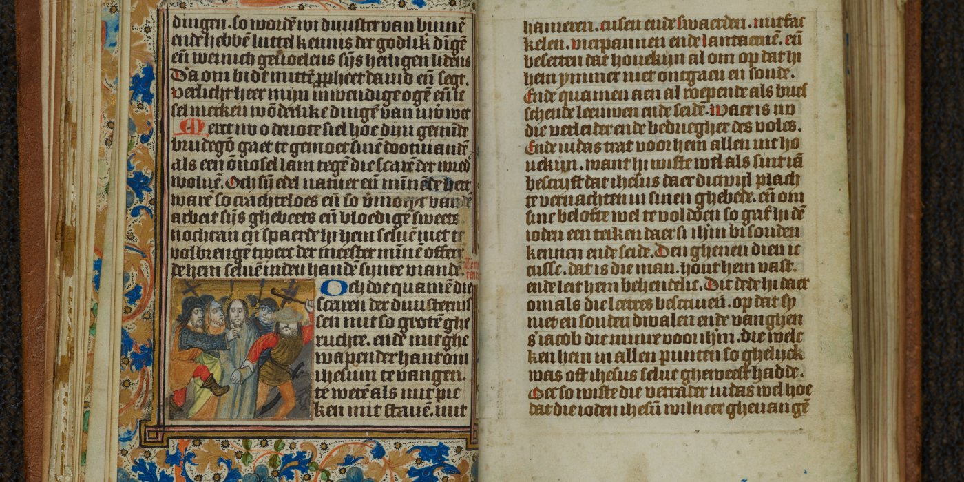 Médiathèque Louis Aragon de Calais. Livre d’heures en langue flamande. XVe siècle.